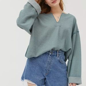 UO Jax Inside Out Notch Neck Top
